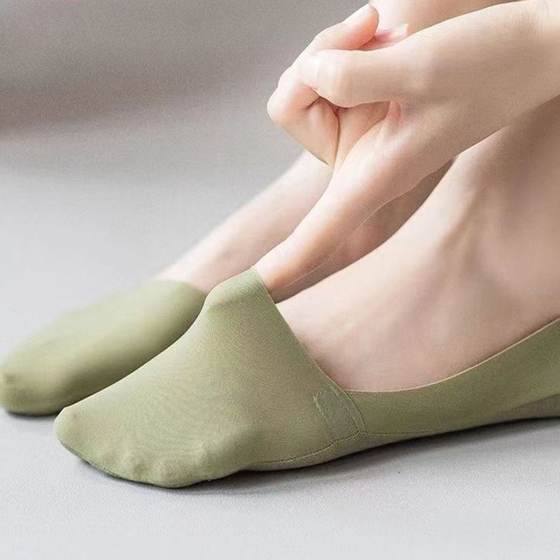 Silk de gheață Morandi Splicing Ice Silk Fabric de șosete invizibile Silk de gheață Morandi Splicing Ice Silk Fabric de șosete invizibile