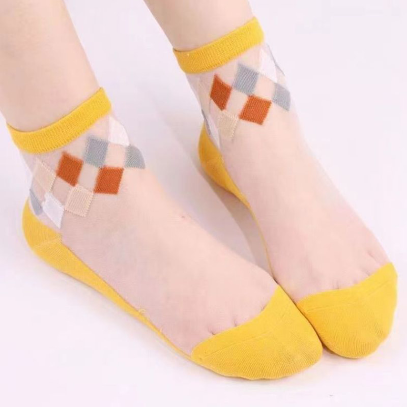 Ciorapi de sticlă subțire de vară șosete de bumbac sexy pentru copii