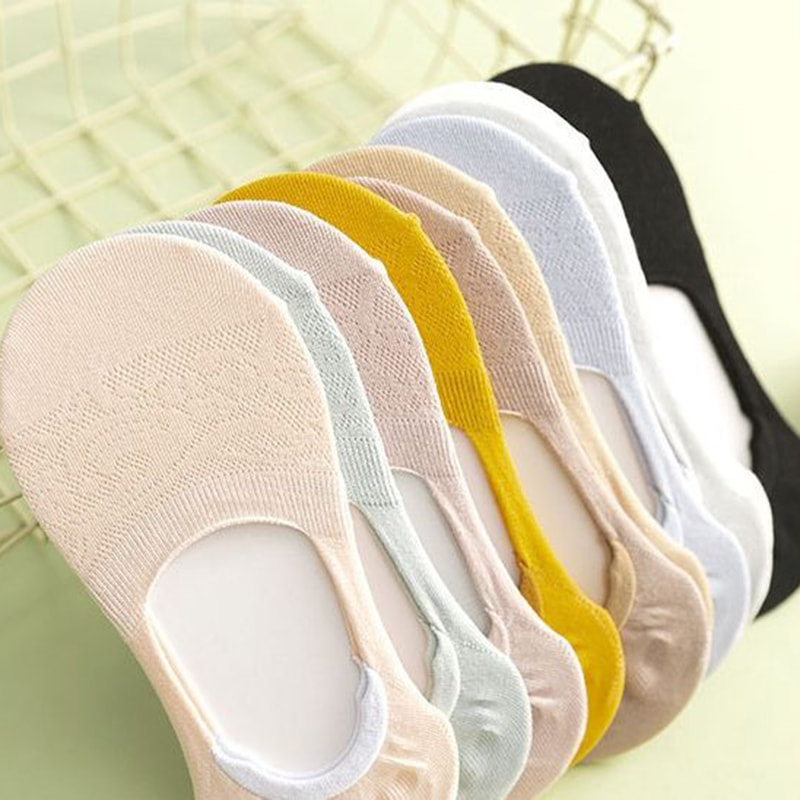 Șosete pentru bărci pentru femei solide cu șosete goale superficiale Șosete pentru bărci pentru femei solide cu șosete goale superficiale