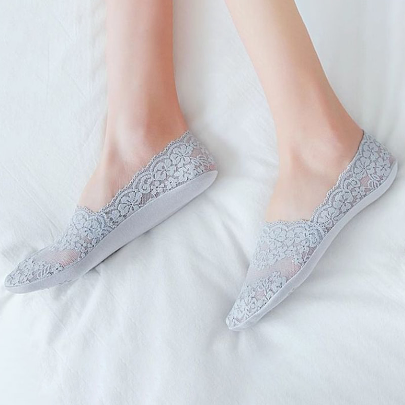 Șosete cu barca din dantelă pentru femei primăvara și vara, șosete subțiri, cu tăiere mică, cu gura superficială