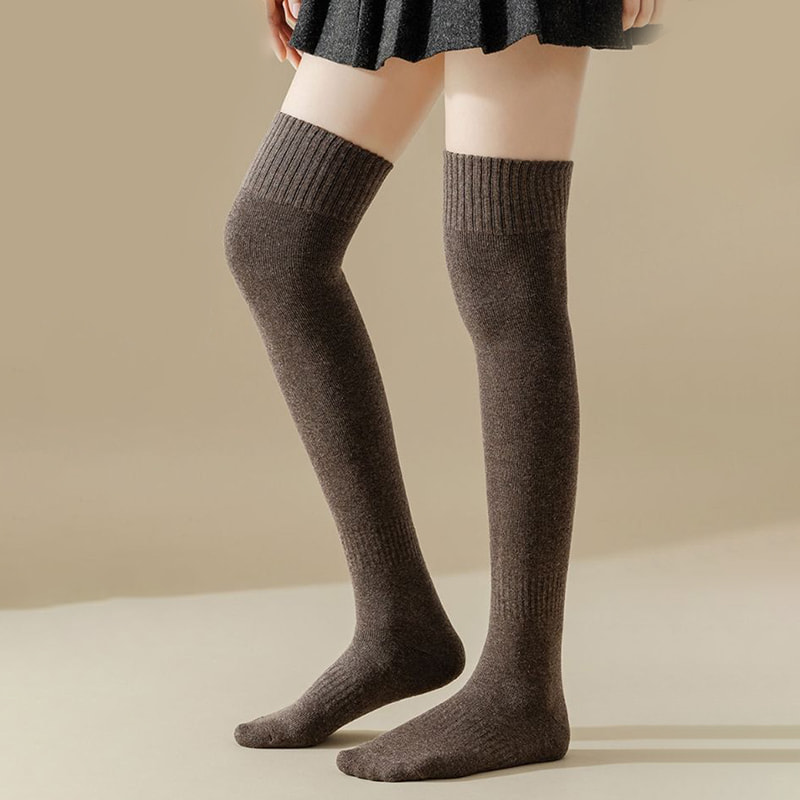 Genunchi peste șosete pentru femei, toamnă și iarnă japoneză JK High Socks, șosete lungi de iarnă, șosete lungi calde groase, calde, calde